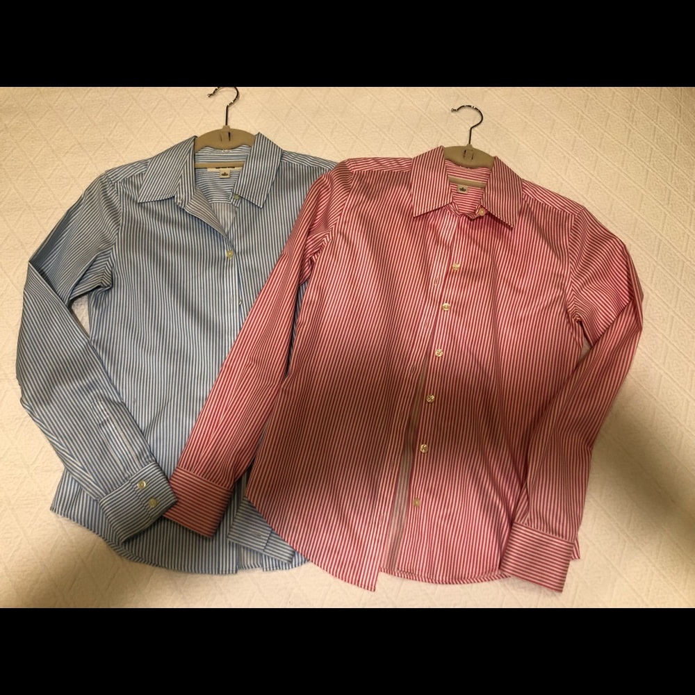 Size 2 banana republic striped no wrinkle shirts